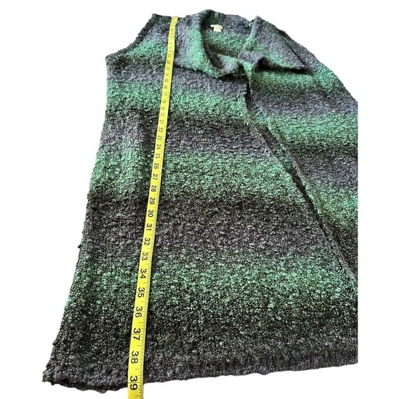 Chico’s Rowan purple Mermaidcore Waterfall open sleeveless textured cardigan Med - Picture 6 of 8